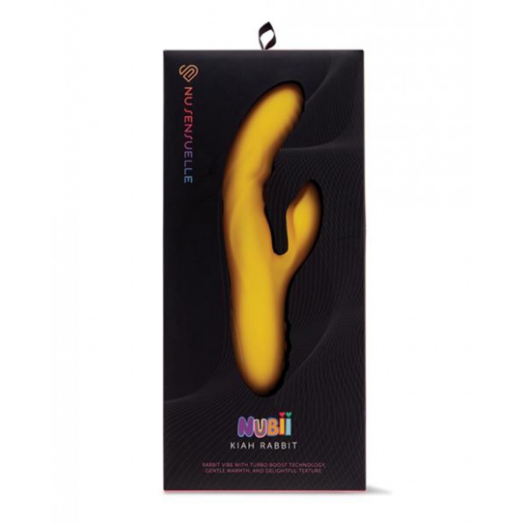 Nu Sensuelle Nubii Kiah Heating Rabbit - Yellow - Rabbit Vibrators