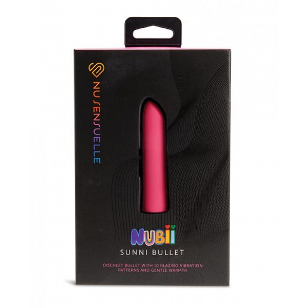 Nu Sensuelle Sunni Nubii Warming Bullet - Pink - Bullet Vibrators