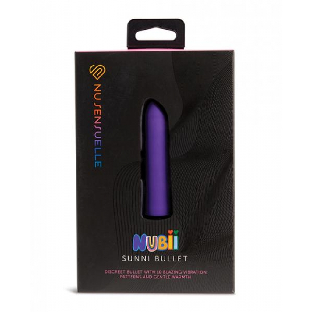 Nu Sensuelle Sunni Nubii Warming Bullet - Purple - Bullet Vibrators