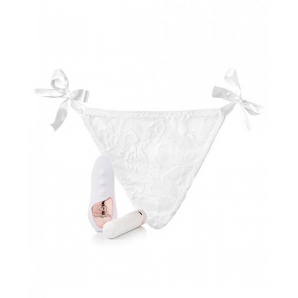 Sensuelle Pleasure Panty Bullet Remote Control White - Vibrating Panties