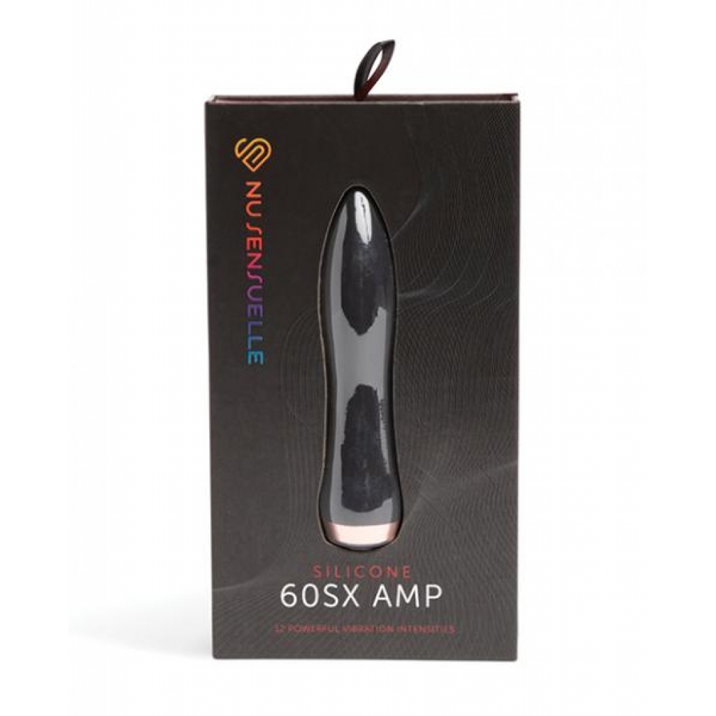 Nu Sensuelle 60sx Amp Silicone Bullet - Black - Bullet Vibrators