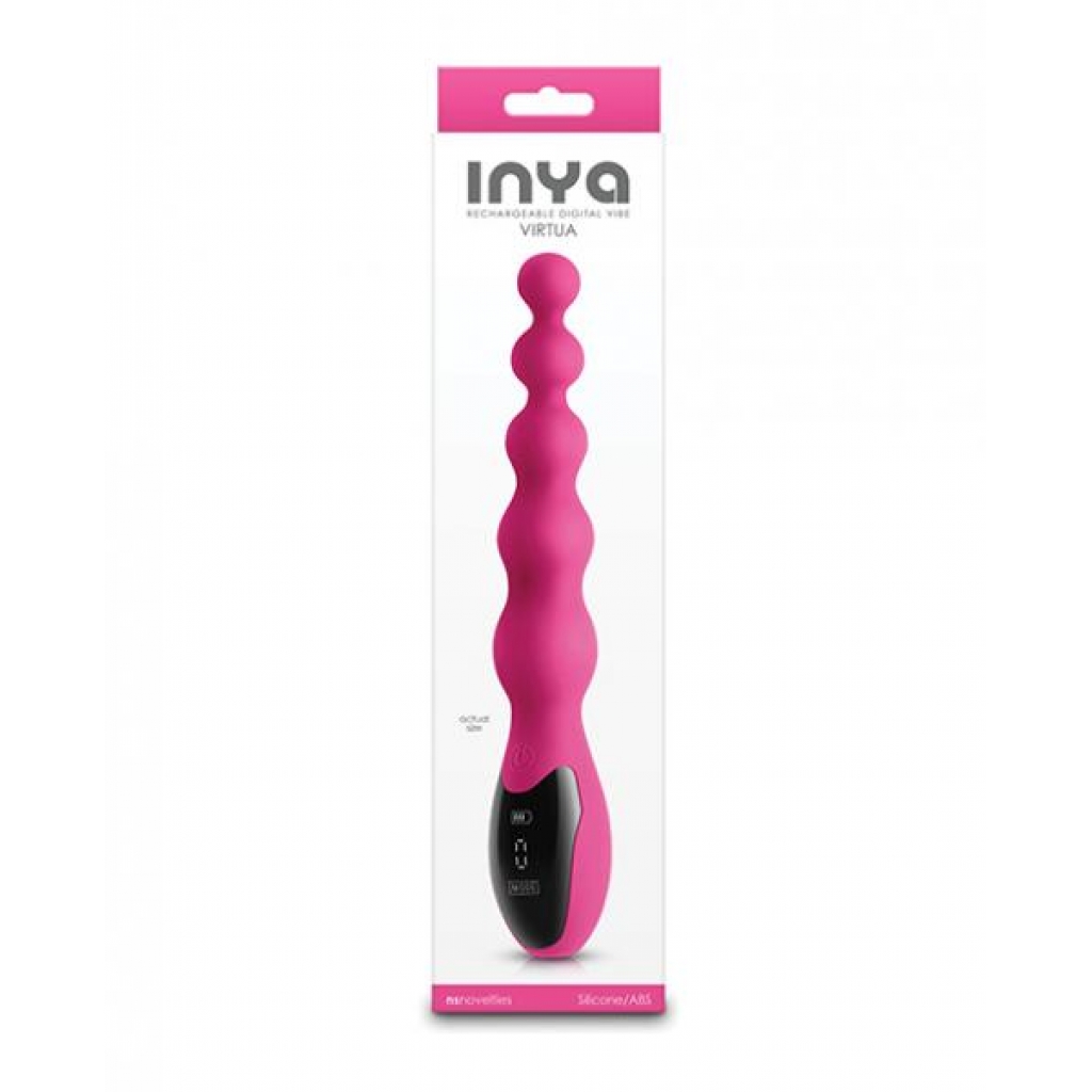 Inya Virtua Digital Beaded Anal Vibrator - Pink - Anal Beads