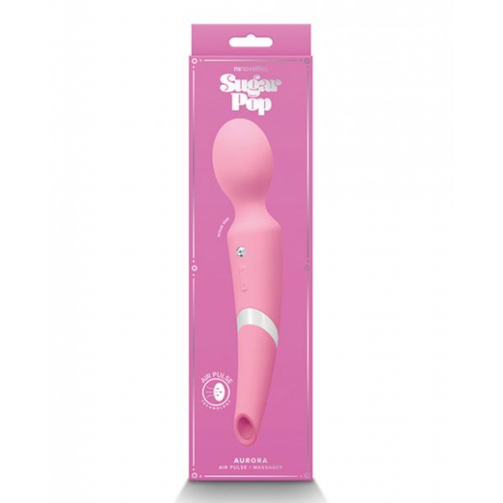 Sugar Pop Aurora Air Pulse Massager Wand - Pink - Body Massagers