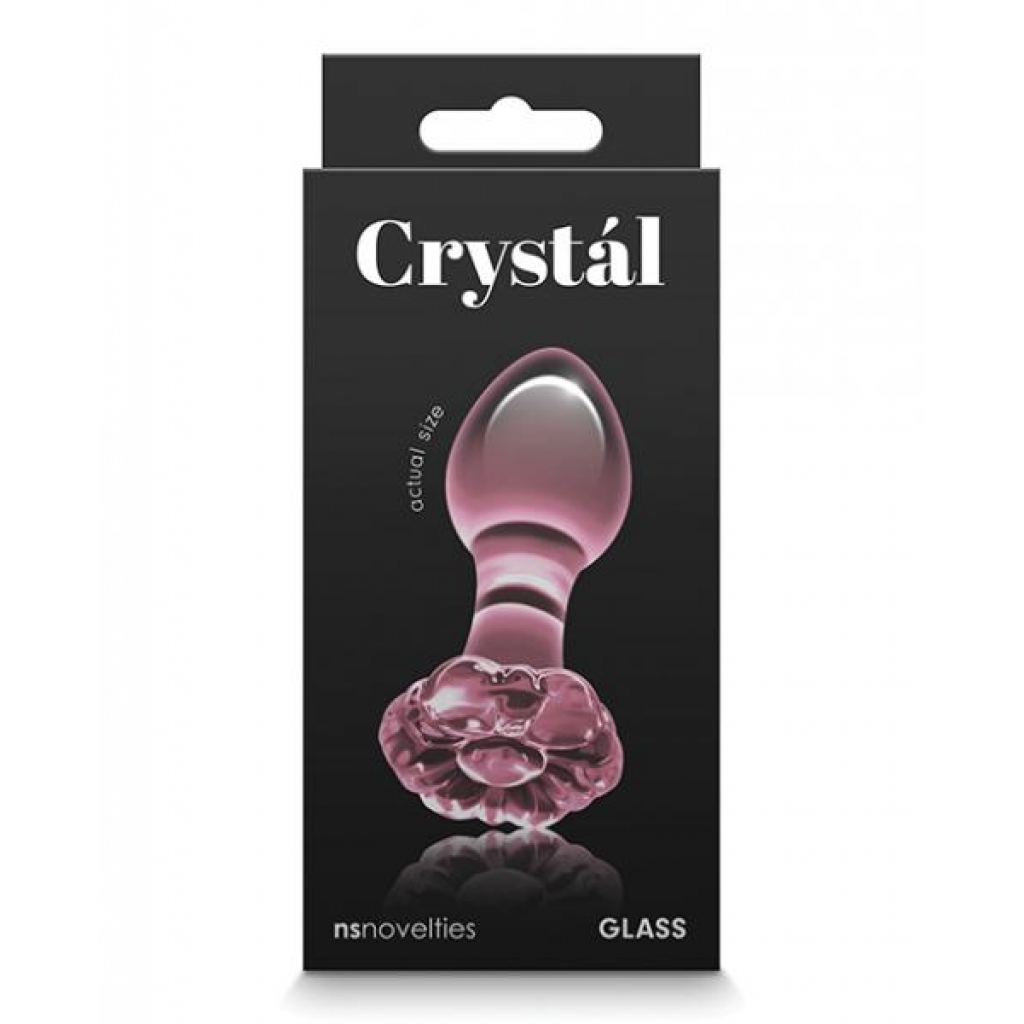 Crystal Flower Butt Plug - Pink - Anal Plugs