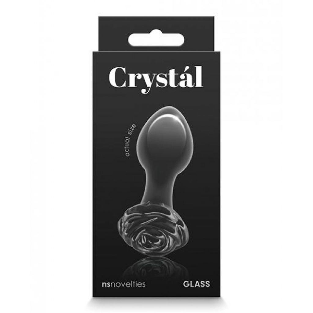 Crystal Rose Butt Plug - Black - Anal Plugs