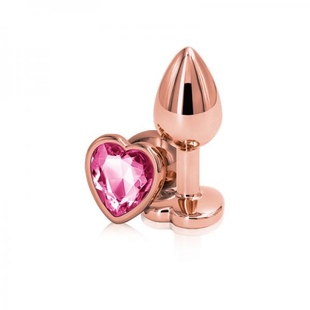 Rear Assets Rose Gold Heart Small - Pink - Anal Plugs