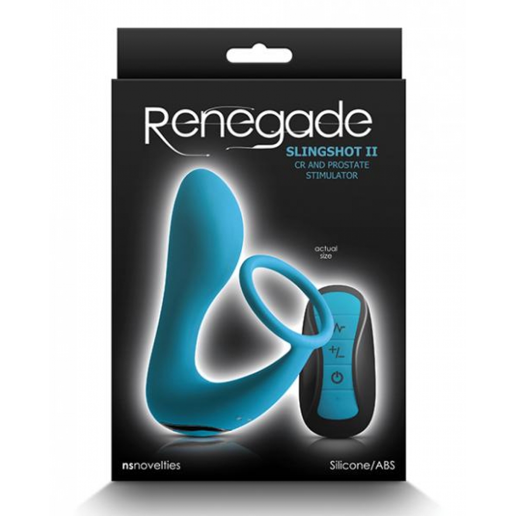 Renegade Slingshot Ii W/remote - Teal - Prostate Toys