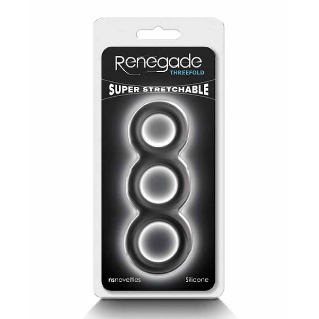 Renegade Threefold - Black - Cock Ring Trios