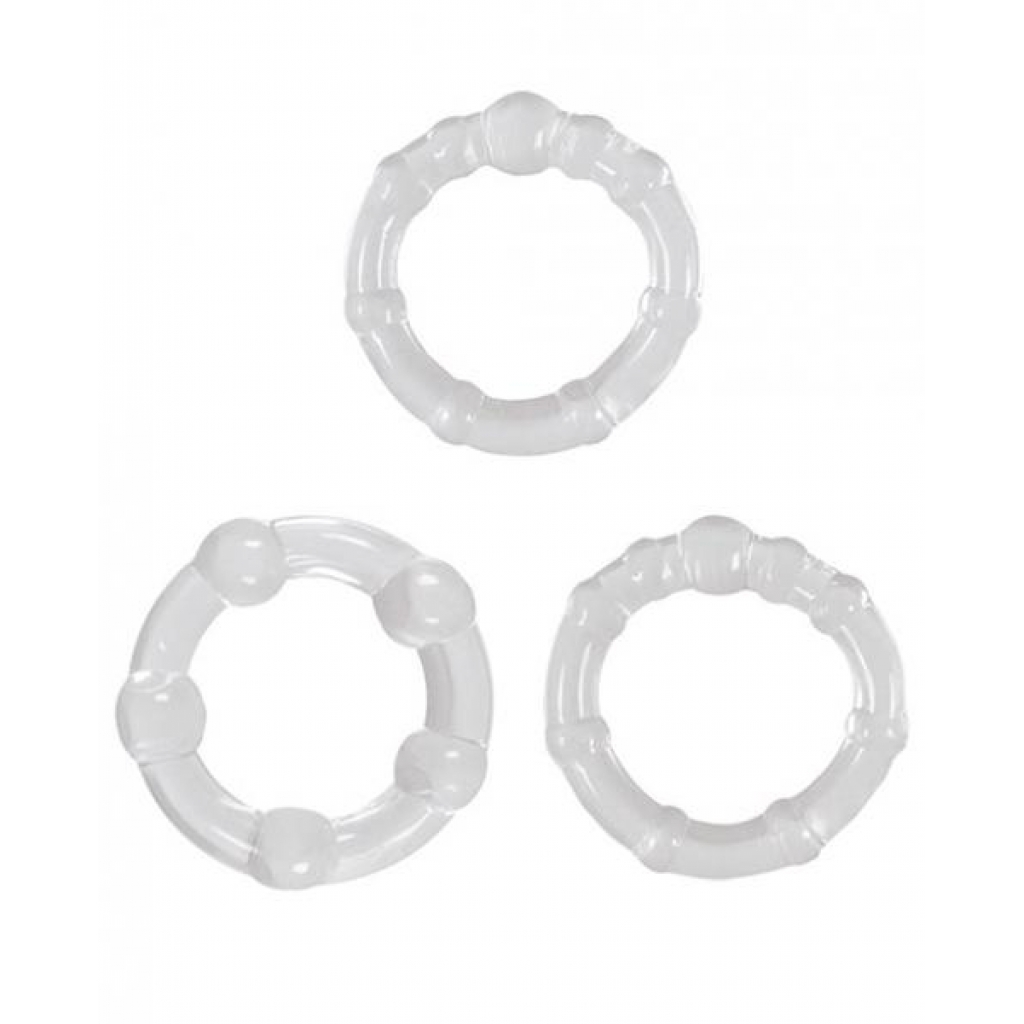 Renegade Intensity Rings Clear 3 Pack - Cock Ring Trios