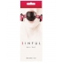 Sinful Adjustable Vinyl Ball Gag - Pink - Ball Gags