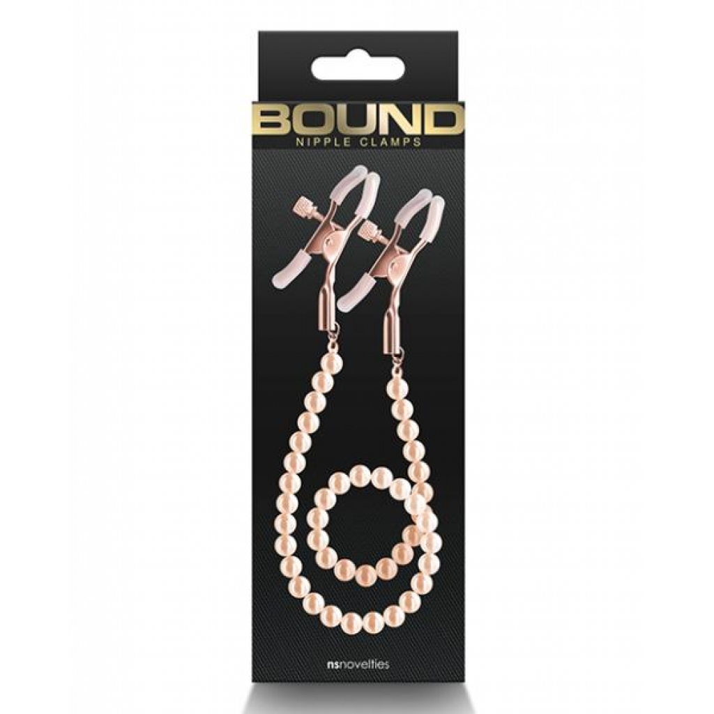 Bound Dc1 Nipple Clamps - Rose Gold - Nipple Clamps