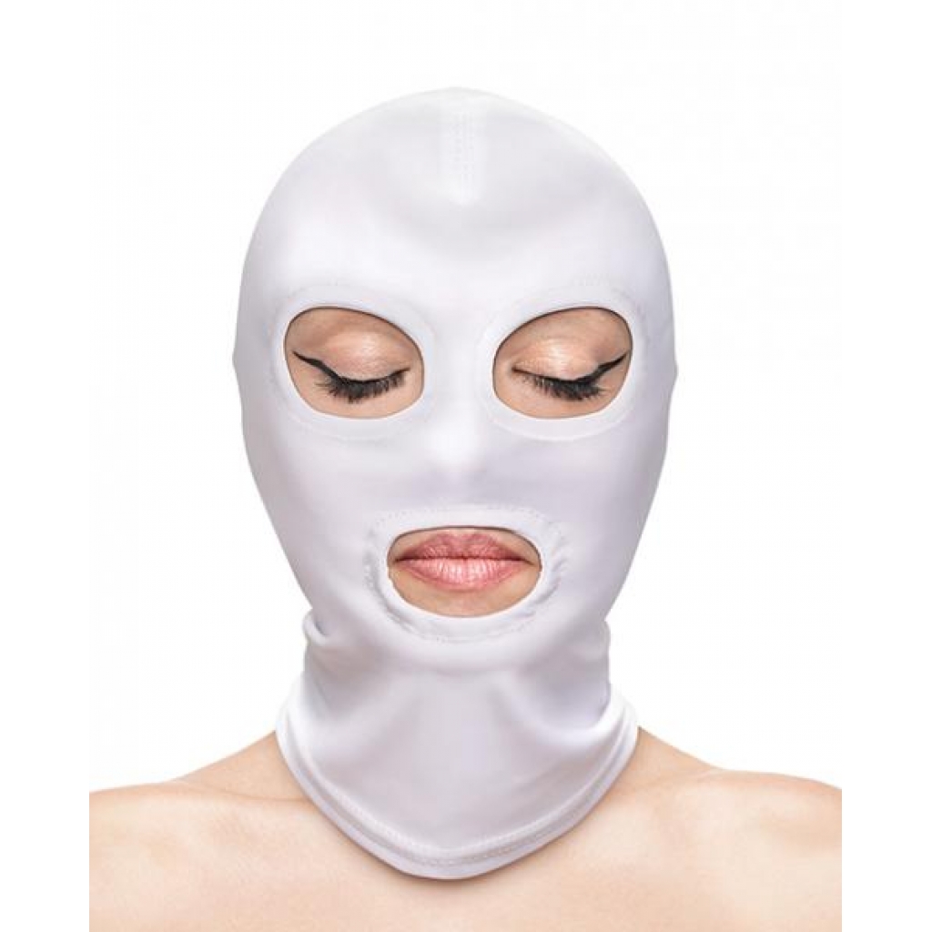 Fetish & Fashion Eyes & Mouth Hood - White - Hoods & Goggles