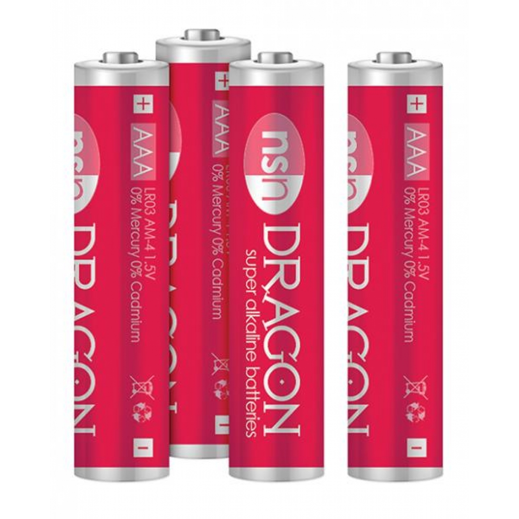 Dragon Alkaline Batteries Size AAA 4 Pack - Batteries & Chargers