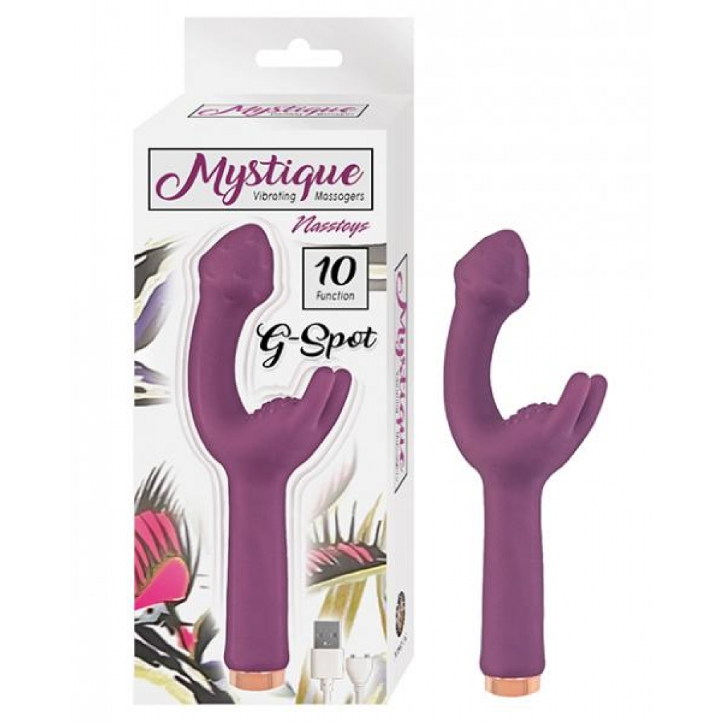 Mystique Vibrating G Spot Massager - Eggplant - G-Spot Vibrators Clit Stimulators