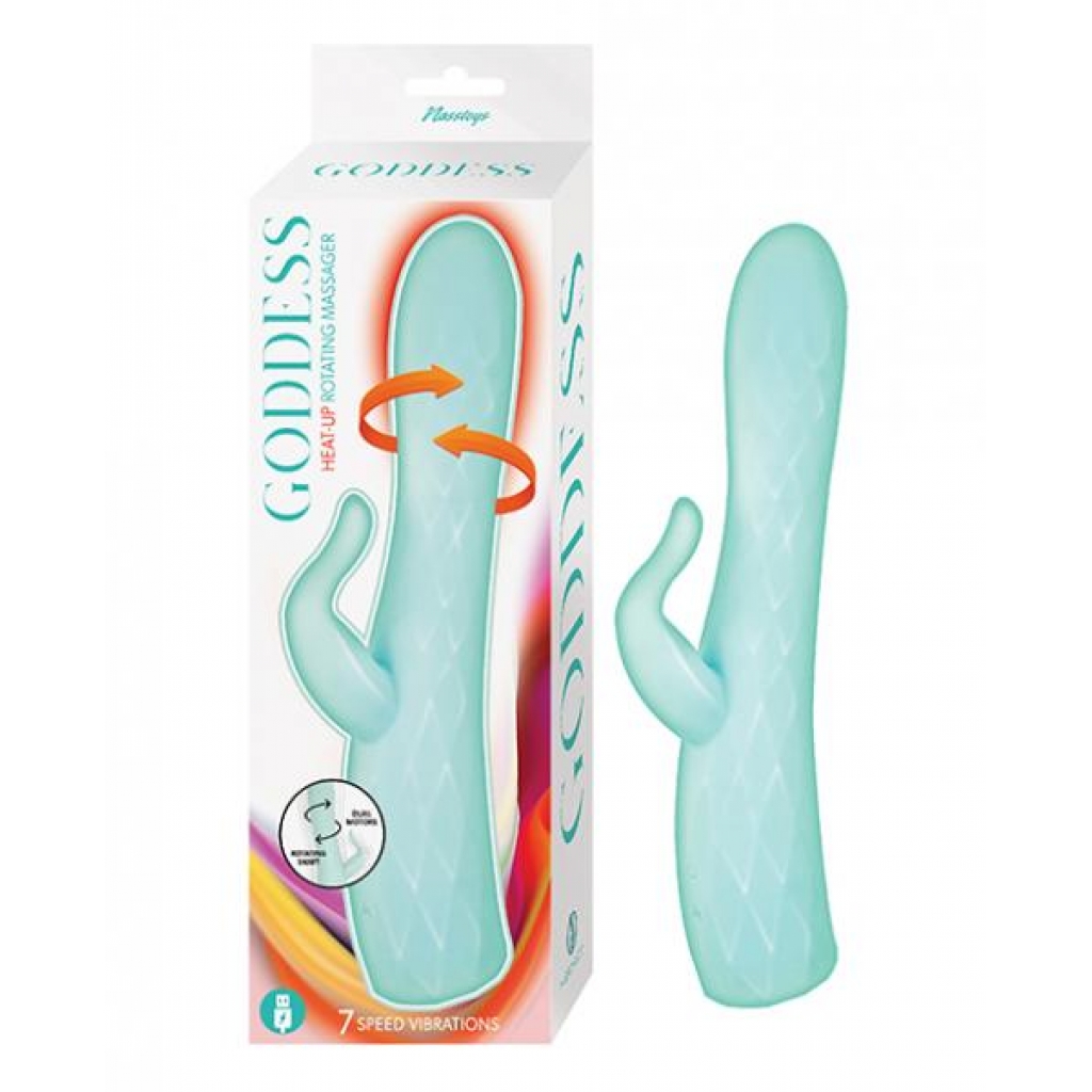 Goddess Heat-up & Rotating Vibrator - Aqua - Rabbit Vibrators