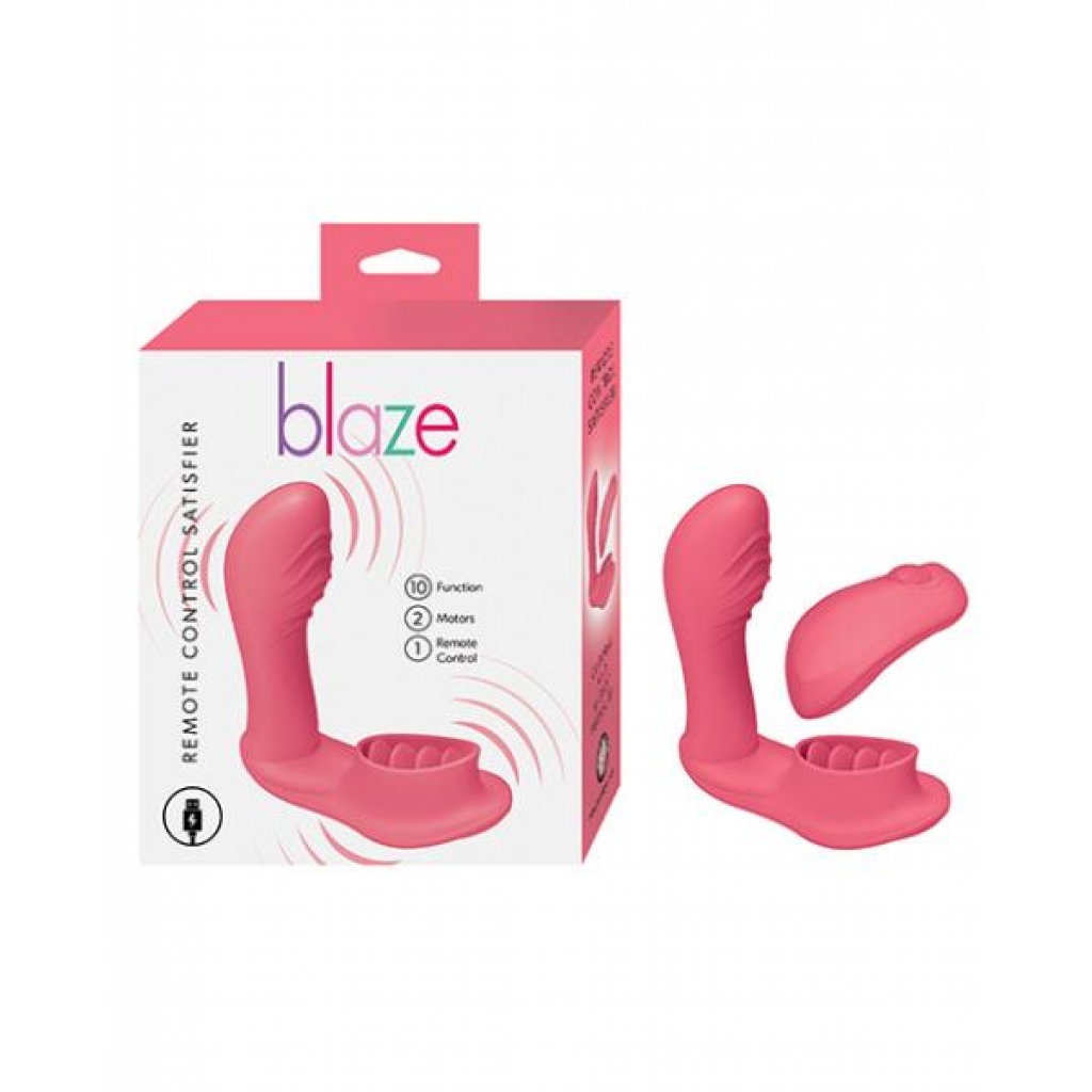 Blaze Remote Control Satisfier - Coral - G-Spot Vibrators Clit Stimulators