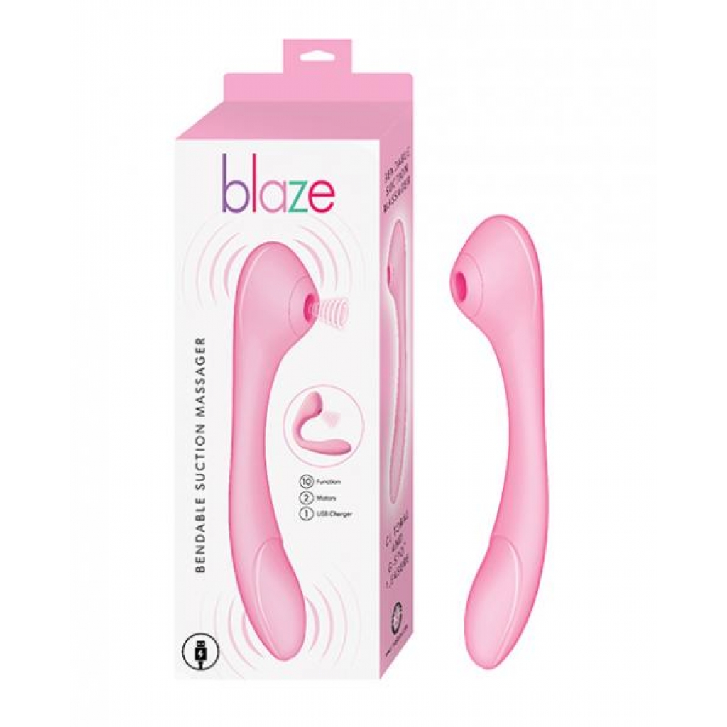 Blaze Bendable Suction Massager - Pink - Clit Suckers & Oral Suction