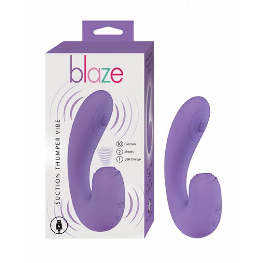 Blaze Suction Thumper Vibe - Lavender - Rabbit Vibrators