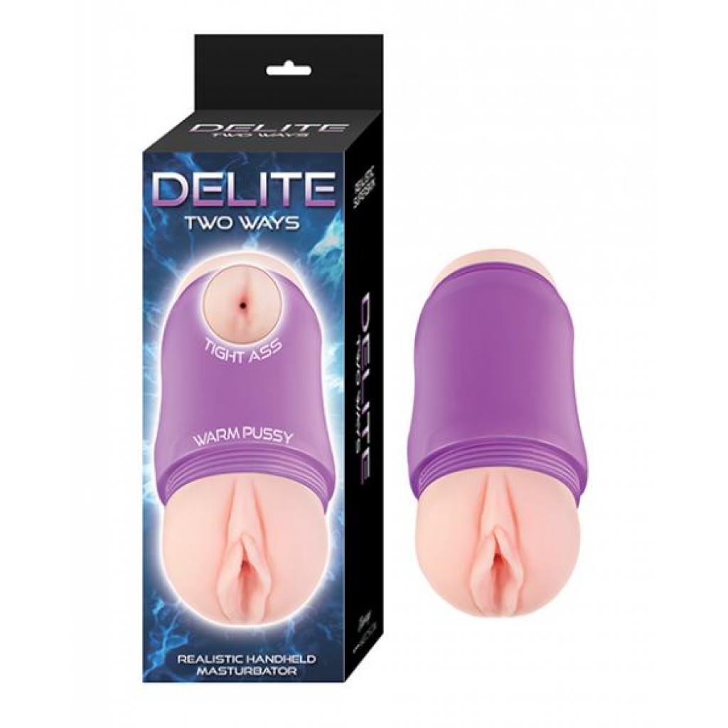 Delite Two Ways Vagina & Ass Masturbator - White - Fleshlight