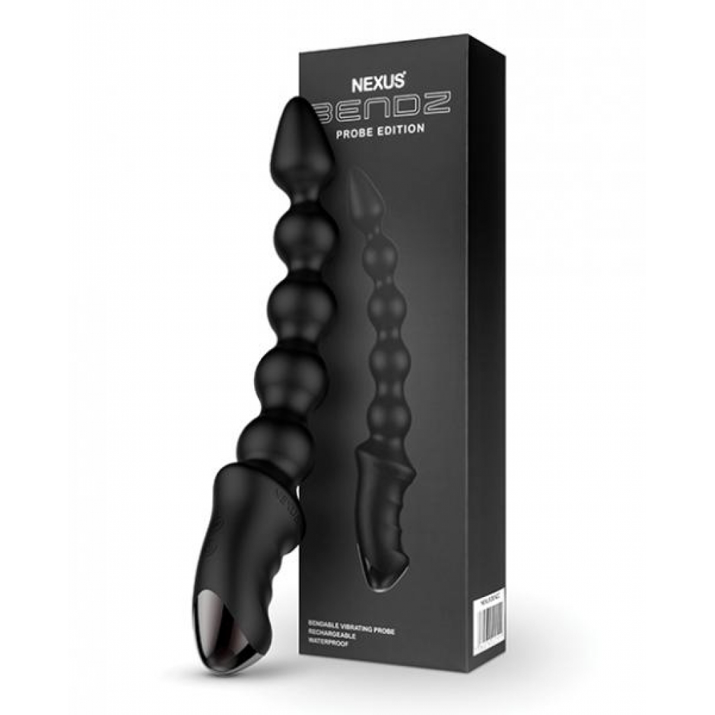 Nexus Bendz Bendable Vibrating Probe - Black - Anal Beads