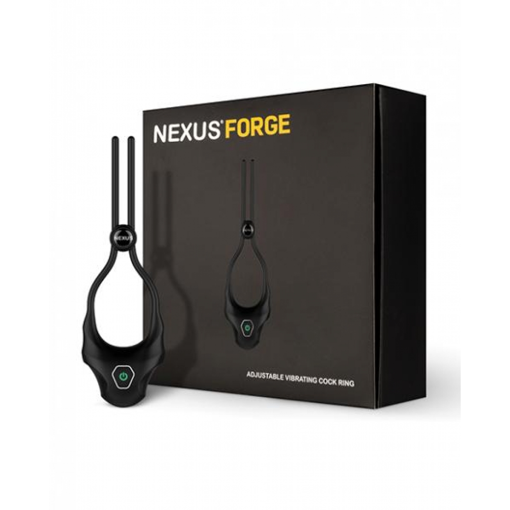 Nexus Forge Single Lasso Vibrating Cock Ring - Black - Couples Penis Rings