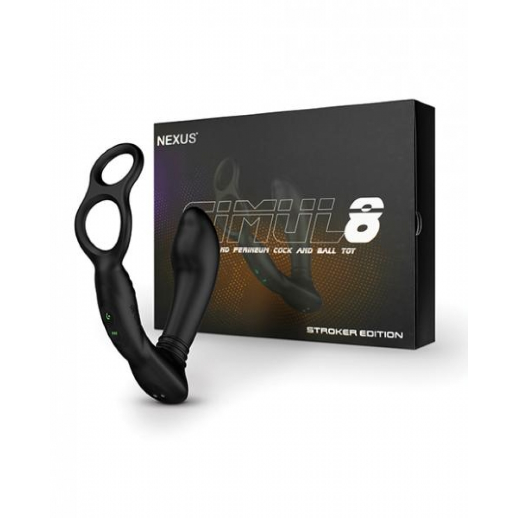 Nexus Stimul8 Dual Anal & Perineum Cock & Ball - Black - Prostate Toys