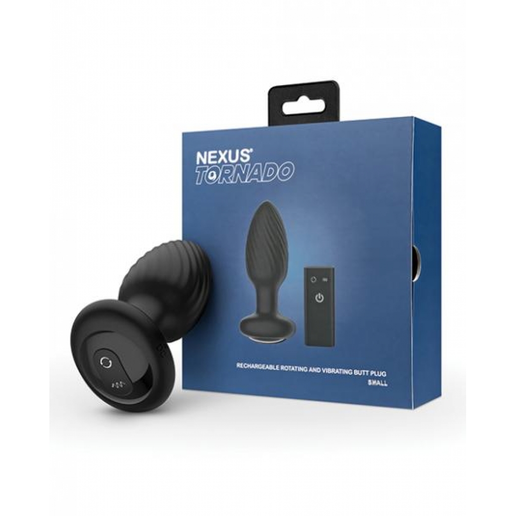 Nexus Tornado Rotating & Vibrating Butt Plug - Black - Anal Plugs