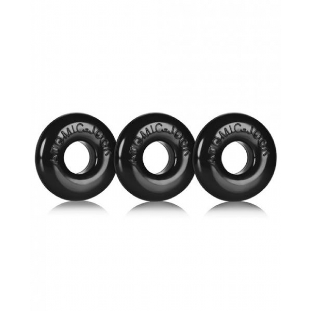 Oxballs Ringer Donut Black Pack Of 3 - Mens Cock & Ball Gear