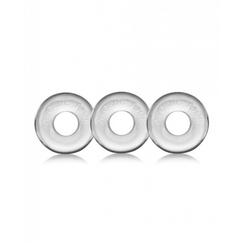 Oxballs Ringer Donut 1 - Clear Pack Of 3 - Cock Ring Trios