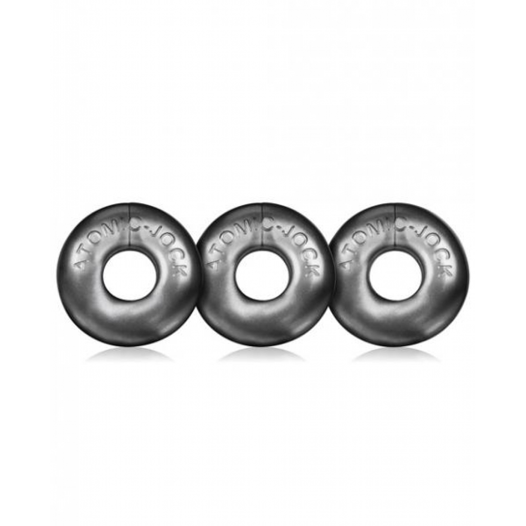 Oxballs Ringer Donut 1 Steel Silver Rings Pack Of 3 - Cock Ring Trios