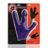 Oxballs Claw Glove Eggplant Purple 3 Soft Finger Dildos - Extreme Dildos