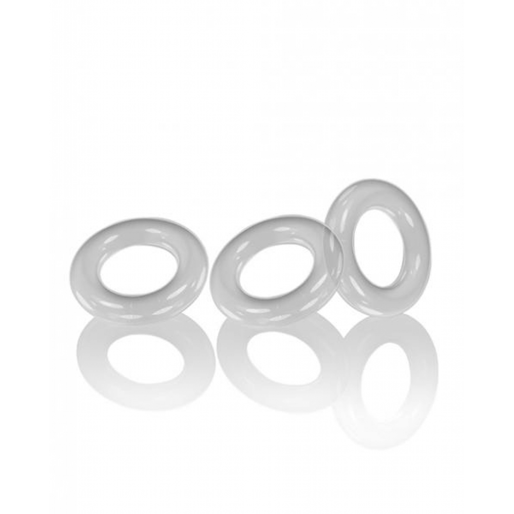 Oxballs Willy Rings - Clear Pack Of 3 - Cock Ring Trios