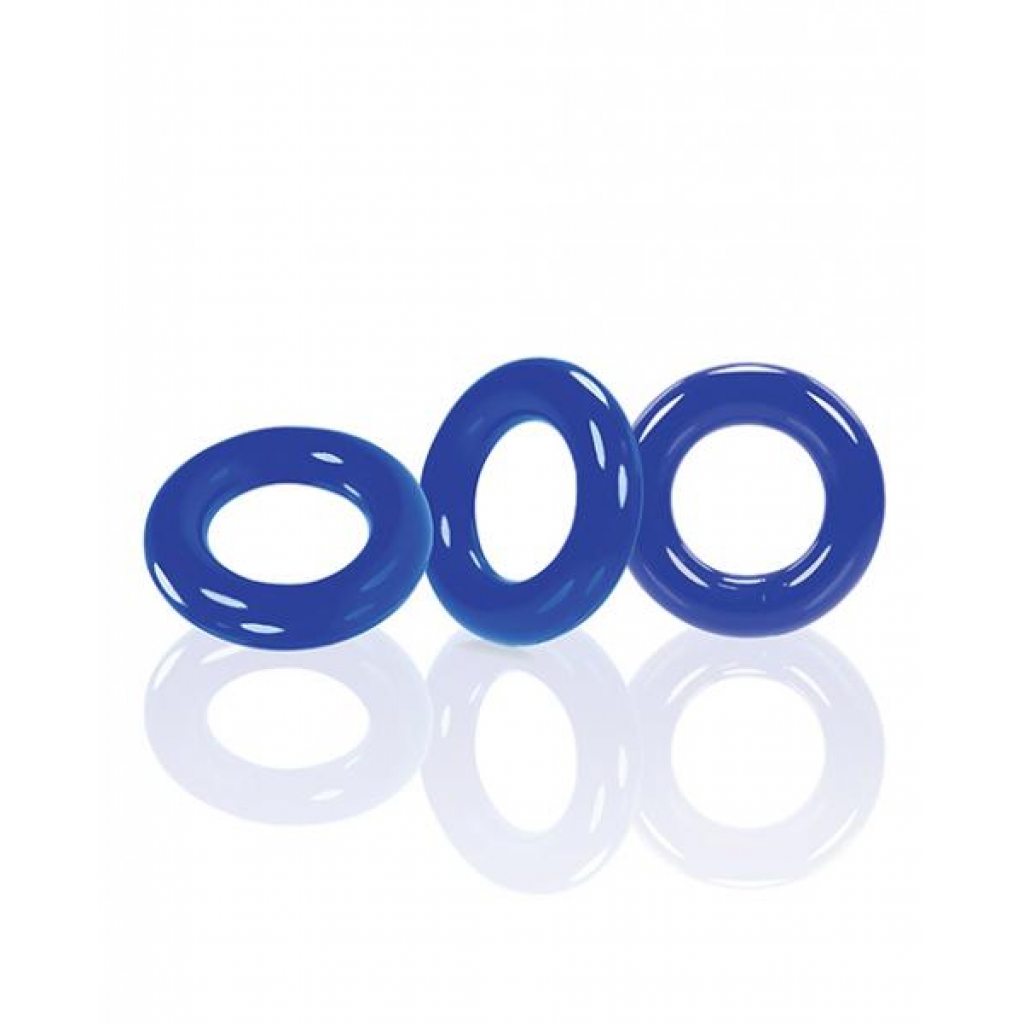 Oxballs Willy Rings - Blue Pack Of 3 - Cock Ring Trios