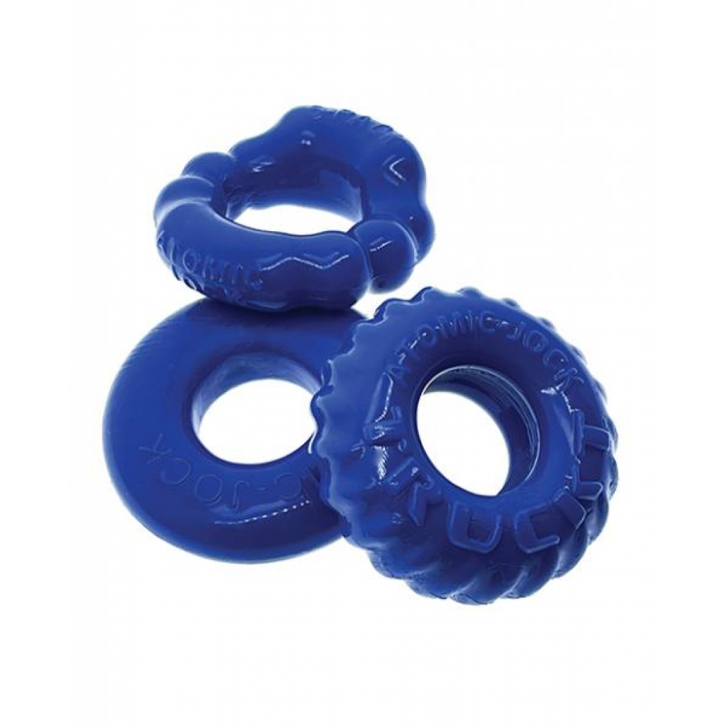 Oxballs Bonemaker 3 Pack Cockring Kit - Pool Blue - Cock Ring Trios