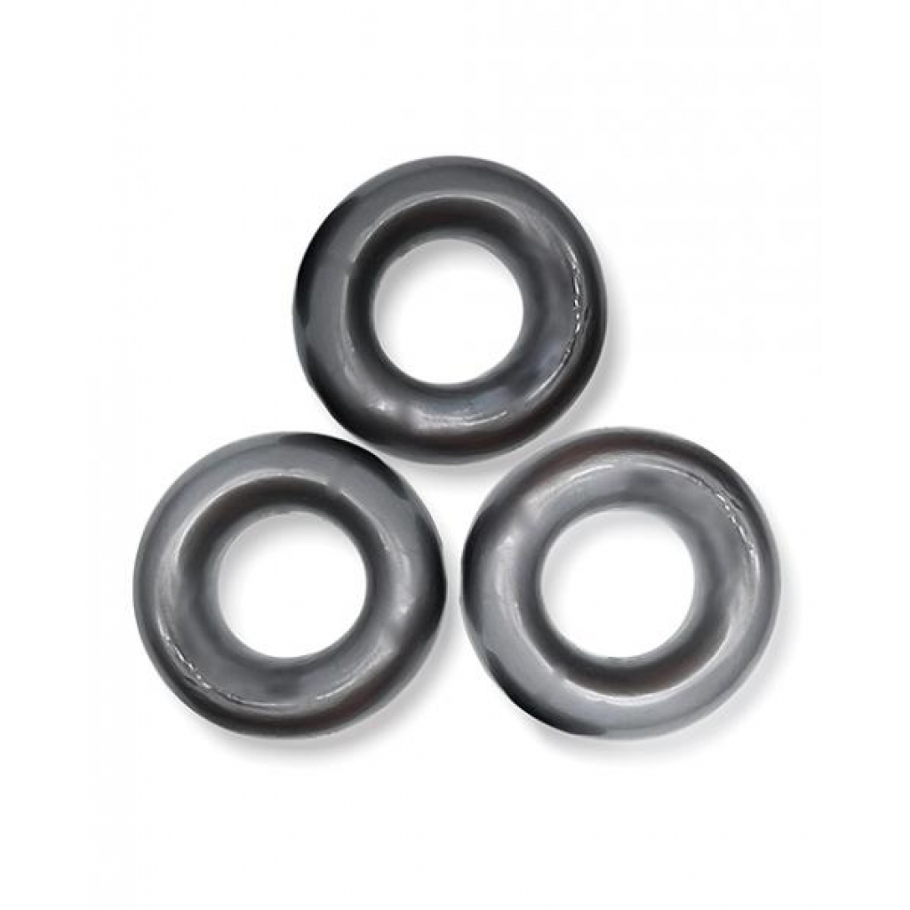 Oxballs Fat Willy 3 Pack Jumbo Cock Rings - Steel - Cock Ring Trios