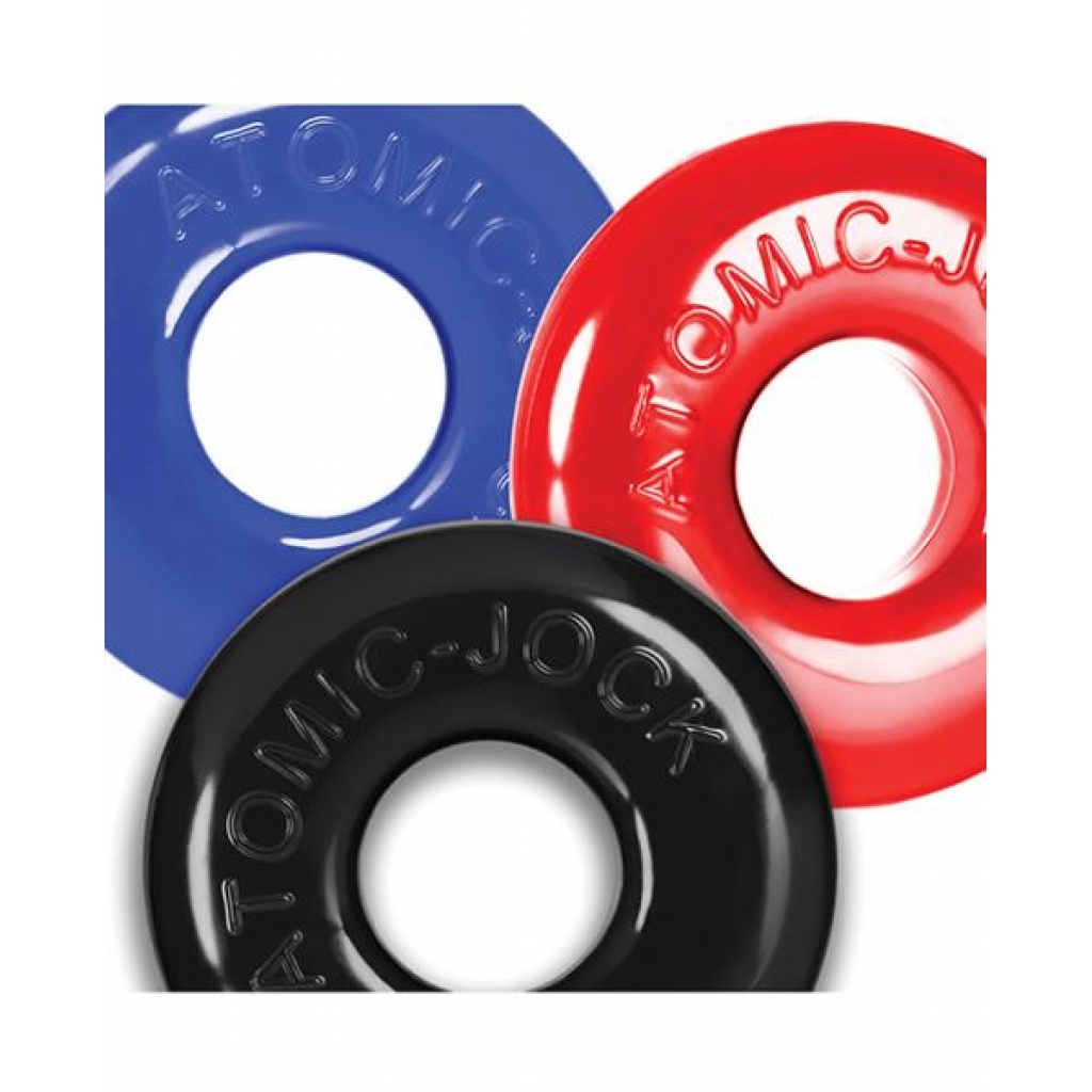 Oxballs Ringer Max 3 Pack Cockrings - Multi Color - Cock Ring Trios