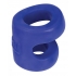 Hunky Junk Connect Cock Ring Ball Tugger Blue - Mens Cock & Ball Gear