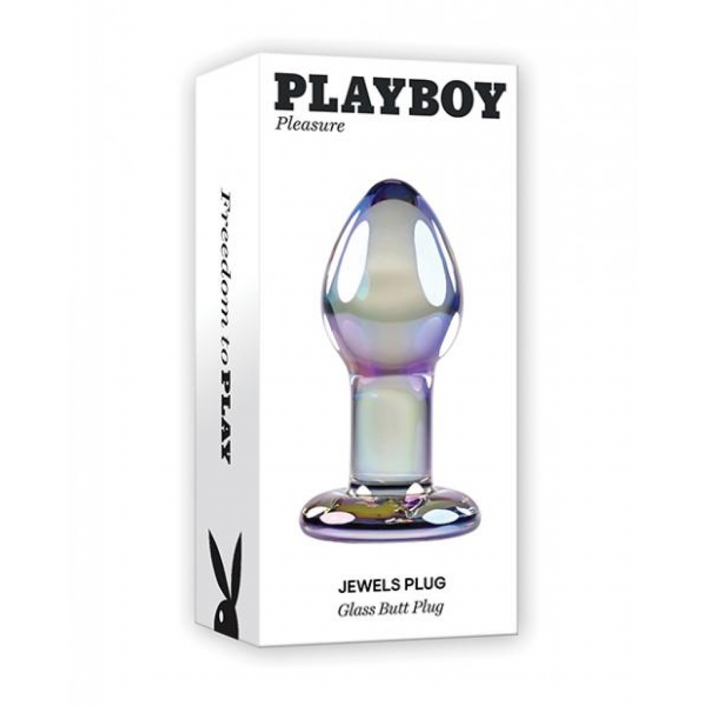 Gorgeous Jewels Collection Glass Butt Plug - Clear