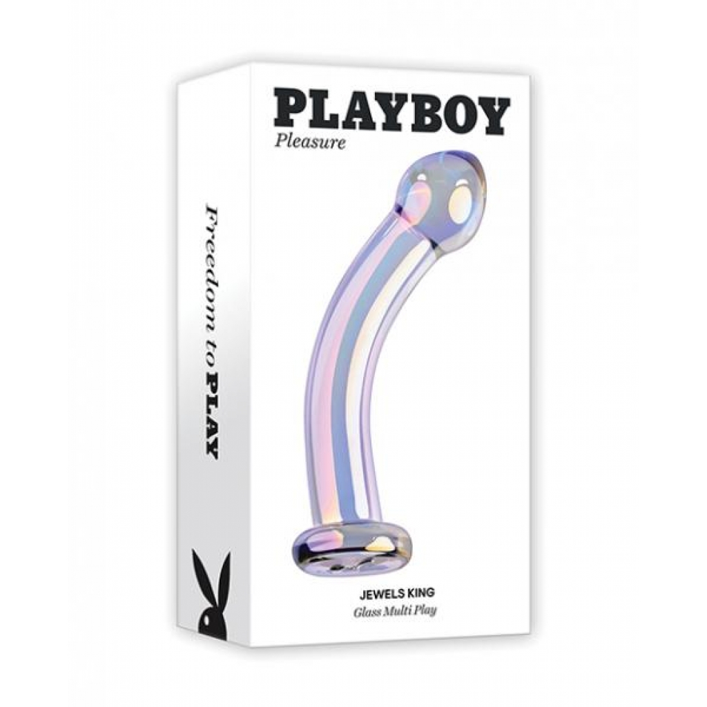 Playboy Pleasure Jewels King Dildo - Clear - Realistic Dildos & Dongs