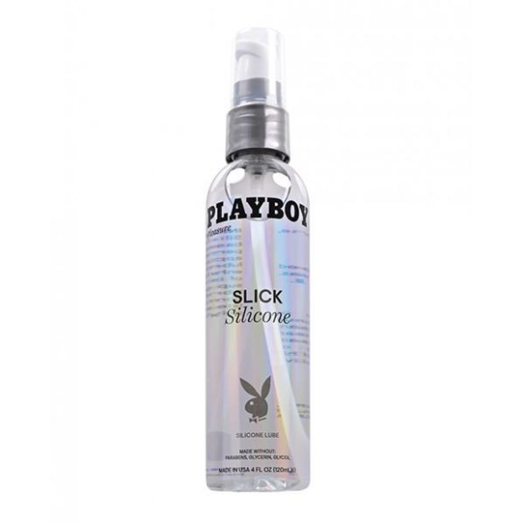 Playboy Pleasure Slick Silicone Lubricant - 4 Oz - Lubricants