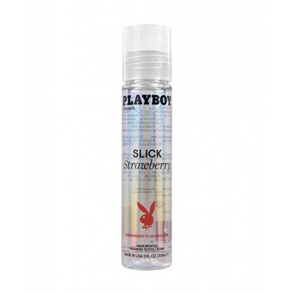 Playboy Pleasure Slick Lubricant -  1 Oz Strawberry - Lubricants