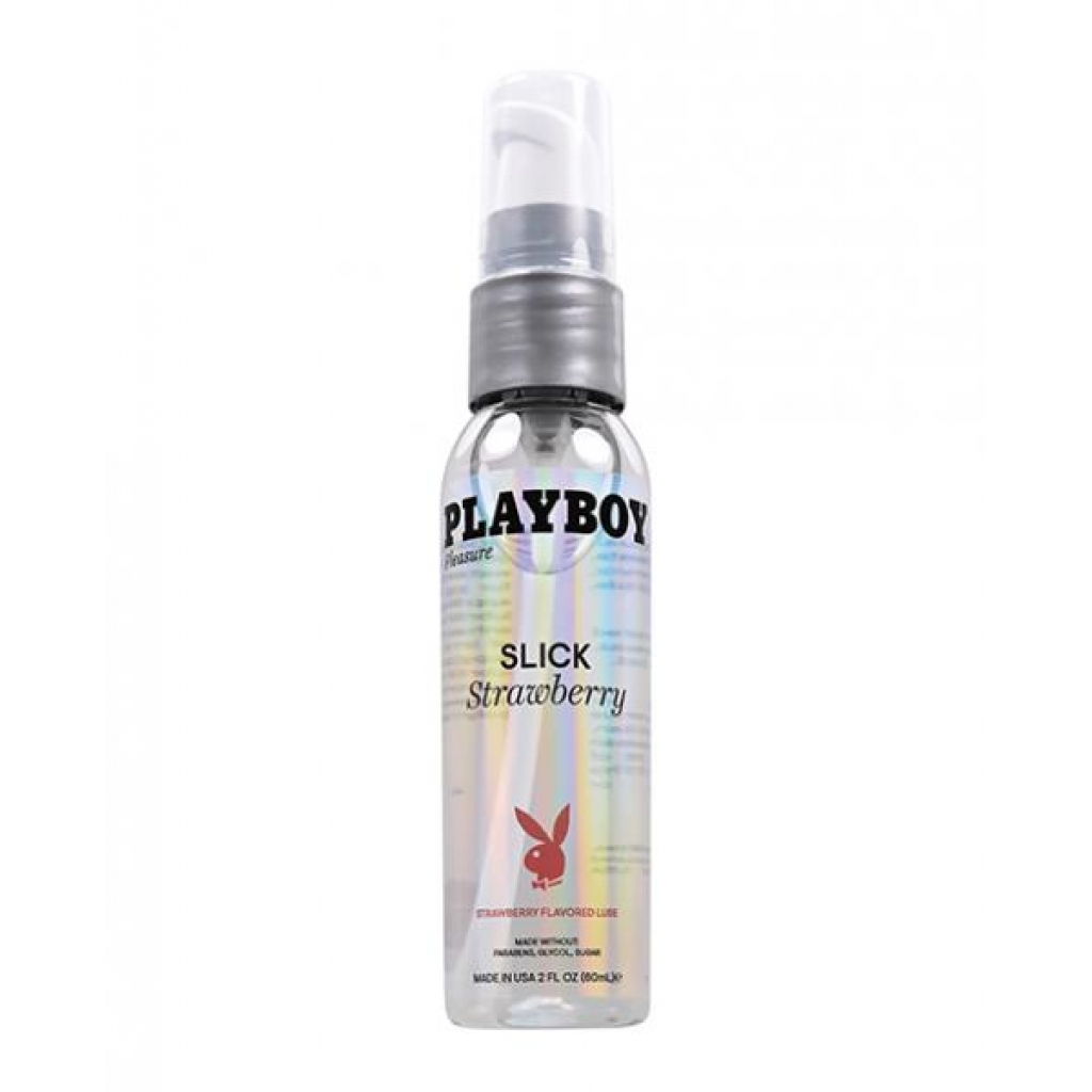 Playboy Pleasure Slick Lubricant -  2 Oz Strawberry - Lubricants