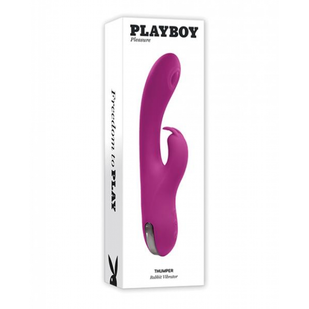 Playboy Pleasure Thumper Rabbit Vibrator - Wild Aster - Rabbit Vibrators