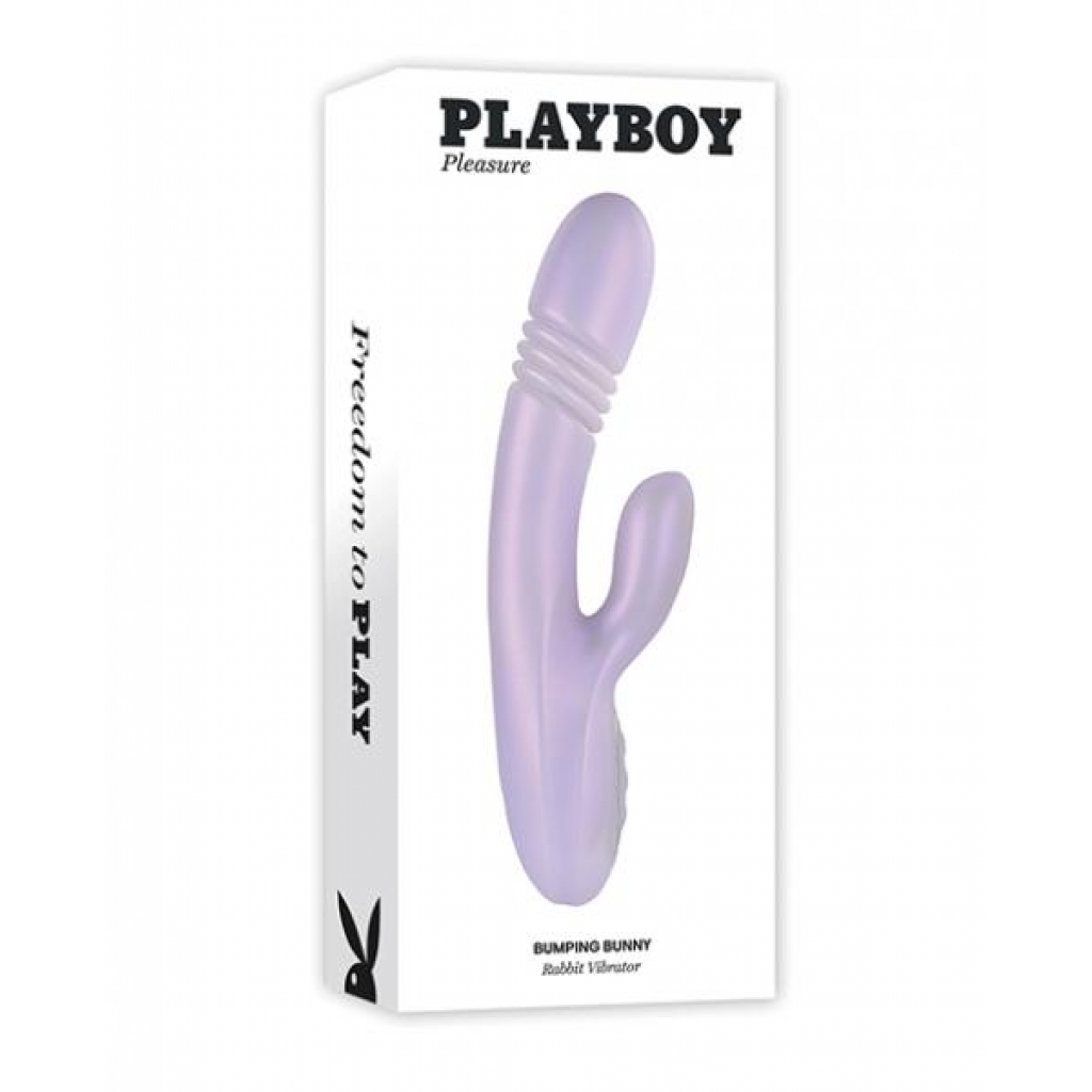 Playboy Pleasure Bumping Bunny Rabbit Vibrator - Opal - Rabbit Vibrators