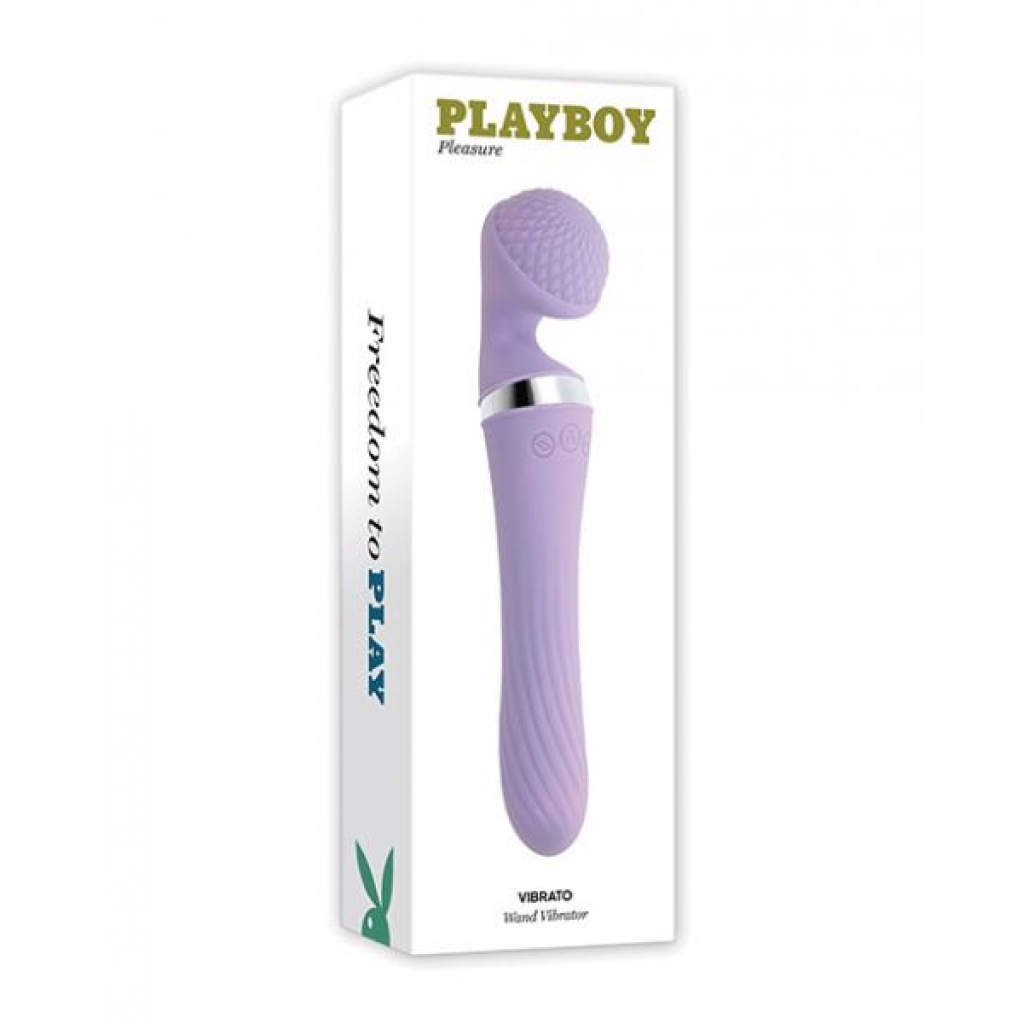 Playboy Pleasure Vibrato Wand Vibrator - Lilac - Body Massagers