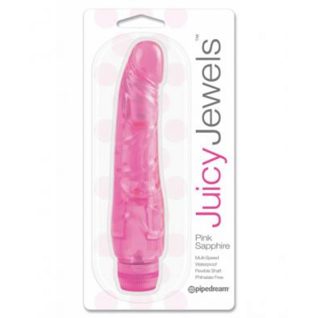 Juicy jewels pink sapphire vibrator - dark pink - Realistic