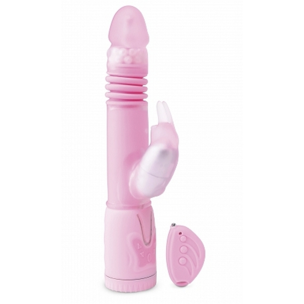 Remote Control Thrusting Rabbit Pearl Vibrator Pink - Rabbit Vibrators