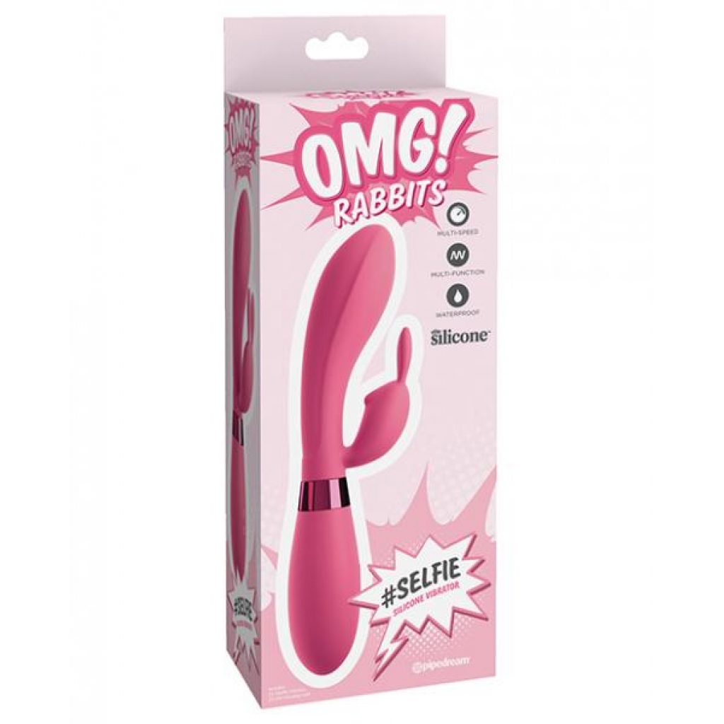 Omg! Rabbits (hash Tag) Selfie - Pink - Rabbit Vibrators