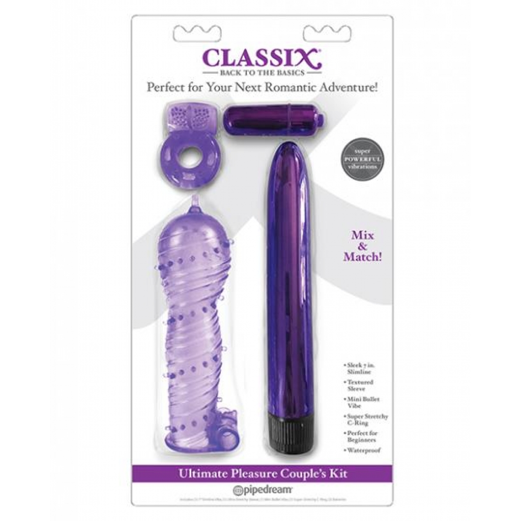 Classix Ultimate Pleasure Couples Kit Purple - Kits & Sleeves