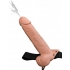 Fetish Fantasy 9 inches Hollow Squirting Strap On With Balls Beige - Hollow Strap-ons